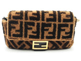 Fendi Baguette Shearling Brown Handbag Aa0526czxsa