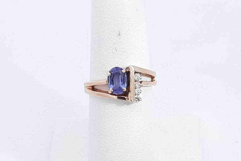 Purple Gemstone Ring In 14k Yellow Gold 4 Grams Size 6 Eb0724lwxsa