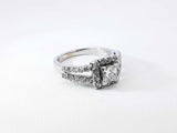 0.61 Cttw Diamond & 14k White Gold Engagement Ring 2.9 Grams Size 4 Fw0826wrzdu