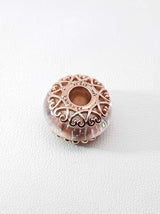 Pandora Iridescent Murano Glass Charm In 14k Rose Gold-plating 4.3g Fw0926rdu
