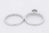 0.27cttw Diamond Wedding Set In 10k White Gold 4.4 Grams Size 7 Eb0226olxsa