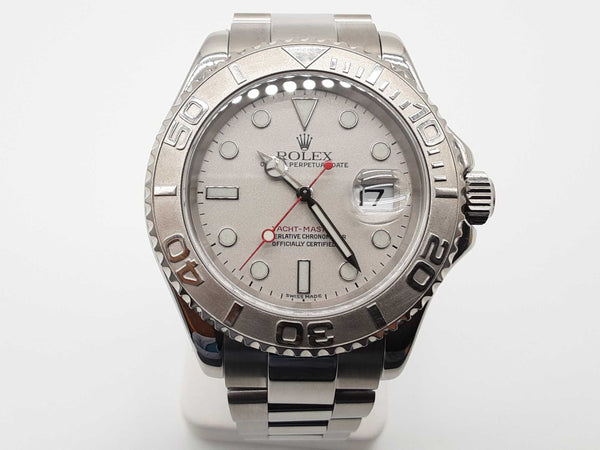 Rolex 40 Yacht-master Silver Dial Platinum Bezel Steel Watch Do0825exzxde