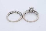 1.93cttw Diamond Wedding Set In 14k White Gold 5.1 Grams Size 8 Eb0825exzde