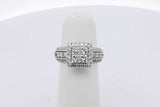 2.22cttw Diamond 14k White Gold Ring 6.7 Grams Size 4 Eb0626ixzsa