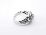 1.93 Cttw Diamond & 14k White Gold Double Halo Ring 6.9 Grams Size 7 Fw0626ezxdu