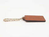Coach Logo & Star Hang Tag In Brown Leather Fw0725lxdu