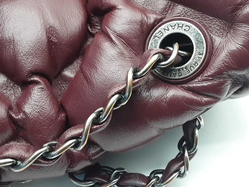 Chanel Chesterfield Burgundy Red Puffy Quilted Leather Backpack Do0625oxzxde