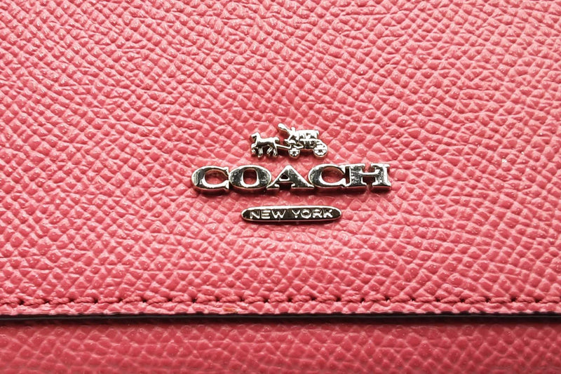 Coach Pink Leather Zip Around Wallet Eb0125wxsa