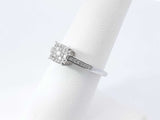 Illusion-set Diamond & 10k White Gold Cathedral-style Engagement Ring 2 Grams Size 7 Fw0726lzxdu