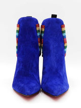 Christian Louboutin So Kate 100 Ankle Booty In Royal Blue Suede Size 8 Fw0826lxzdu