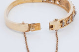 1.14cttw 10k Yellow Gold Diamond Hinged Bangle Bracelet 18.7 Grams Eb0626lwxzdu