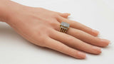 David Yurman Diamond & 18k Yellow Gold Wheaton Ring 16.2 Grams Size 5.75 Fw0726lorxdu