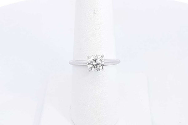 Round Diamond Approx. 0.96ctw Solitaire Ring In 14k White Gold 2.79g Eb723lwxzsa