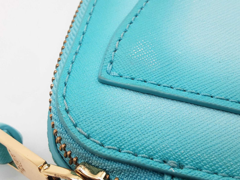 Marc Jacobs Fluoro Edge Snapshot Blue Leather Crossbody Bag Do0825ixde