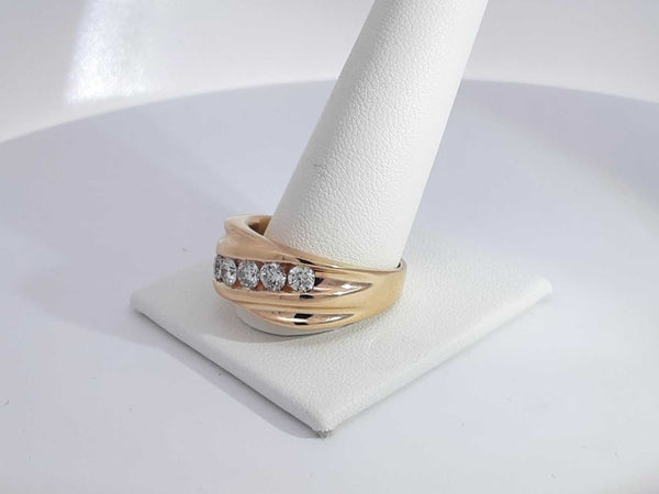 0.80 Cttw Diamond 14k Yellow Gold 9 Grams Size 11.5 Aa1025czxsa