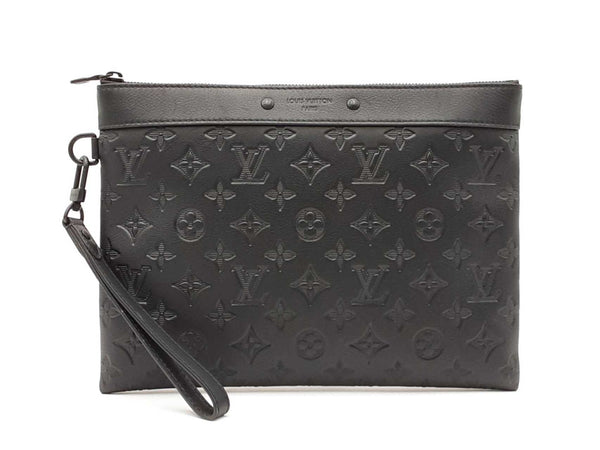 Louis Vuitton To-go Pochette In Monogram Shadow Black Leather Fw1125wzxdu