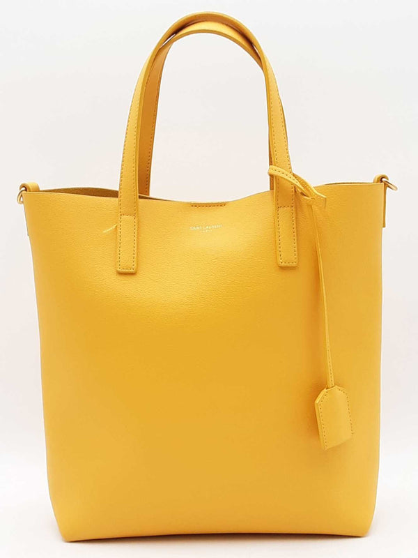 Yves Saint Laurent Yellow Leather North South Toy Shopping Tote Bag Eb1025wrxdu