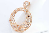 Diamond Circle Pendant In 18k Rose Gold 8.1 Grams Eb0924rxzdu