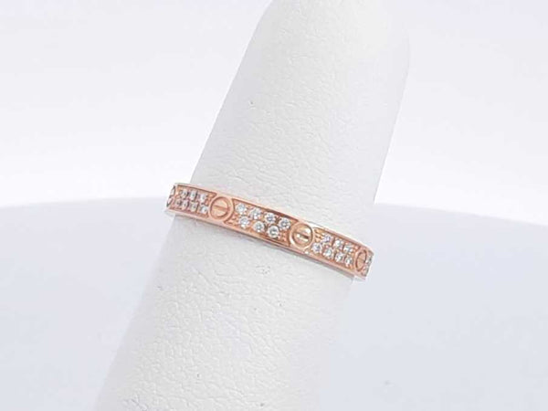 Cartier 18k Rose Gold 3.1 Grams Mini Love Ring Size 5 Aa0625ozxzsa