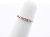 Diamond & 10k Rose Gold Half Eternity Ring 0.9 Grams Size 4.25 Fw0326lxzdu