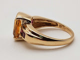 Citrine Rubies 10k Yellow Gold 4.5g Ring Size 7 Do0626oerde