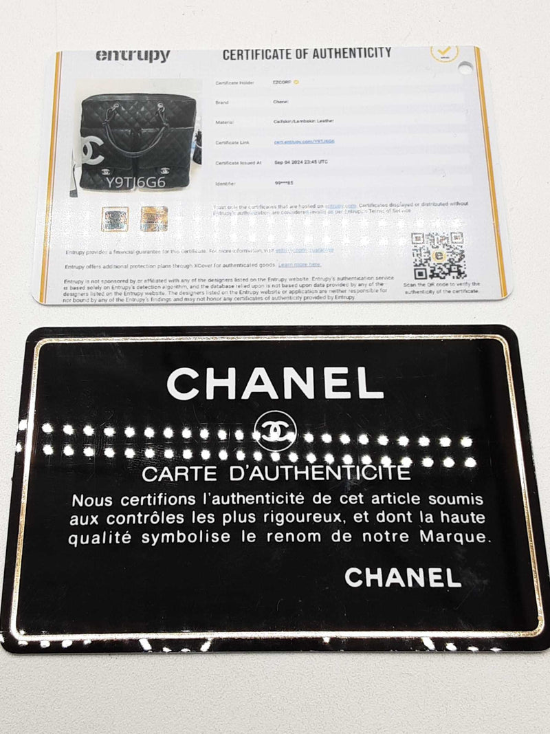 Chanel Cambon Reporter Black Quilted Leather Zipper Tote Bag Do1224sxzde