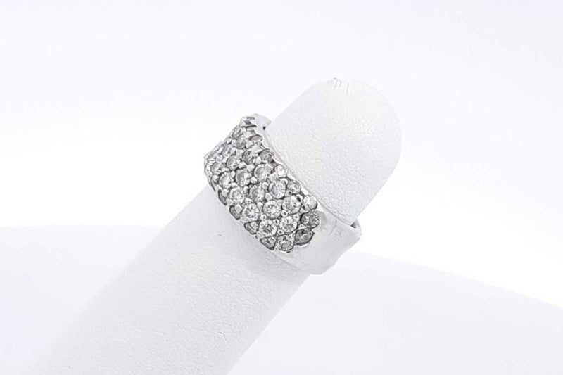 1.43ctw Diamond Ring In 14k White Gold 6.9 Grams Size 4 Eb1224wxzsa