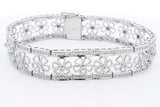 Approx. 2.8ctw Diamond Flower Bracelet 14k White Gold 37.26g 8 Inch Eb1024loxzsa