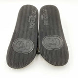 Gucci Gg Interlocking Black Rubber Sliders Size 6.5 Sd0525szdu