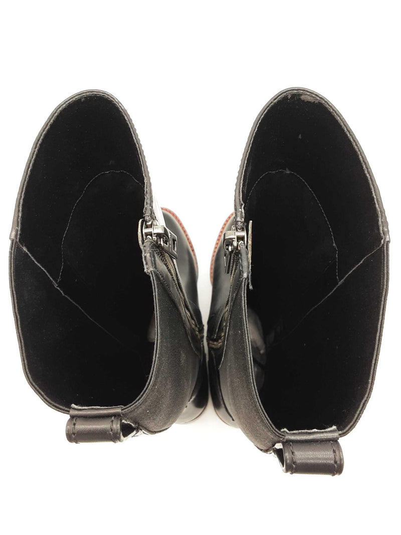 Coach Turnlock Black Leather Riding Boots Size Us 6 Womens Do0325orde