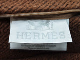 Hermes Avalon 70 Camel Brown Ecru Beige Wool Large Throw Pillow Do0326prxde
