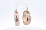 10k Rose Gold Etched Hoop Earrings 4.1 Grams Eb0824crsa