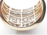 2.96 Cttw Diamond & 10k Yellow Gold Cigar Band 9.1 Grams Size 10 Fw0926lxzxdu