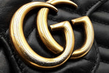 Gucci Matelasse Chevron Quilted Leather Gg Marmont Wallet With Chain Eb0626wexsa