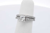 1.09cttw Diamond Wedding Set In 14k White Gold 5.9 Grams Size 4.5 Eb0826ixzdu