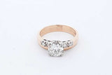0.98cttw Diamond Ring In 14k Yellow Gold 3.8 Grams Size 5.25 Eb0126lpxzde