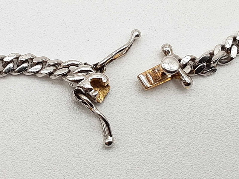 14k White Gold 36.2g Solid Cuban Chain 26 In Aa0725lexzsa