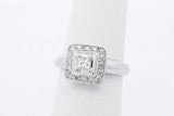 0.25ctw Princess Cut Diamond Ring In 14k White Gold 3.6 Grams Size 5 Eb0526orxdu