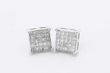 0.5cttw Diamond Stud Screwback Earrings In 14k White Gold 3.8 Grams Eb0826osxsa