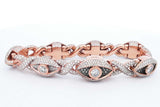 Approx. 24.68ctw Diamond Bracelet 14k Rose Gold 82.7 Grams 7 Inch Eb1024srxzsa