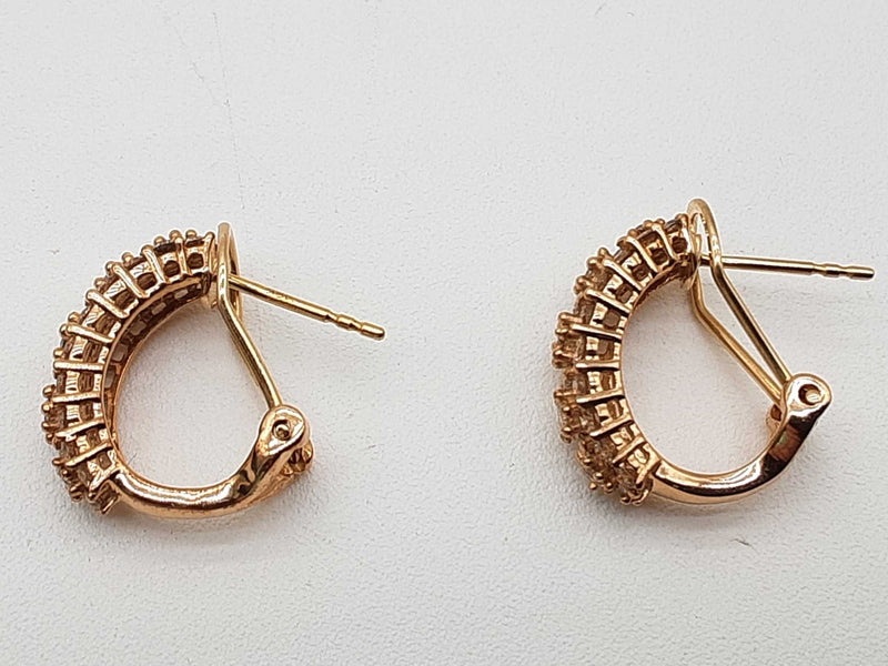 0.60 Cttw 10k Yellow Gold 4.7g Clasp Hoop Earrings Do0425oxzde