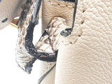 Burberry Hemsley Leather Crossbody Bag With Snakeprint Strap Eb0226lrxsa