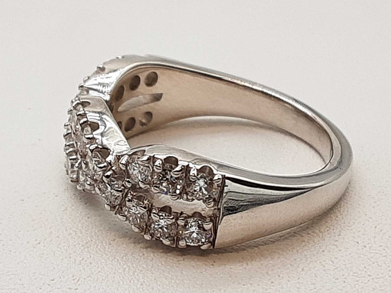 0.85 Cttw Lab Grown Diamonds 0.925 Silver 4.8g Ring Size 6.75 Do0525lxzde