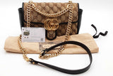 Gucci Diagonal Quilted Gg Monogram Canvas Marmont Shoulder Bag Eb0526irxde