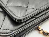 Chanel Quilted Black Leather Wallet On Chain Eb1024lcxzdu