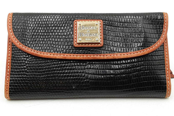 Dooney & Bourke Lizard Embossed Continental Clutch Wallet Eb1125lrdu