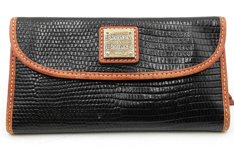 Dooney & Bourke Lizard Embossed Continental Clutch Wallet Eb1125lrdu