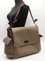Gucci Large Diaper Changing Bag In Gg Supreme Coated Canvas Fw0126wzxdu