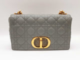 Christian Dior Medium Dior Caro Bag Stone Gray Cannage Calfskin Sd0825lrzxde