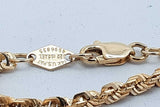 14k Yellow Gold Rope Chain Necklace 9.8 Grams 20 Inch Eb0926rrxsa